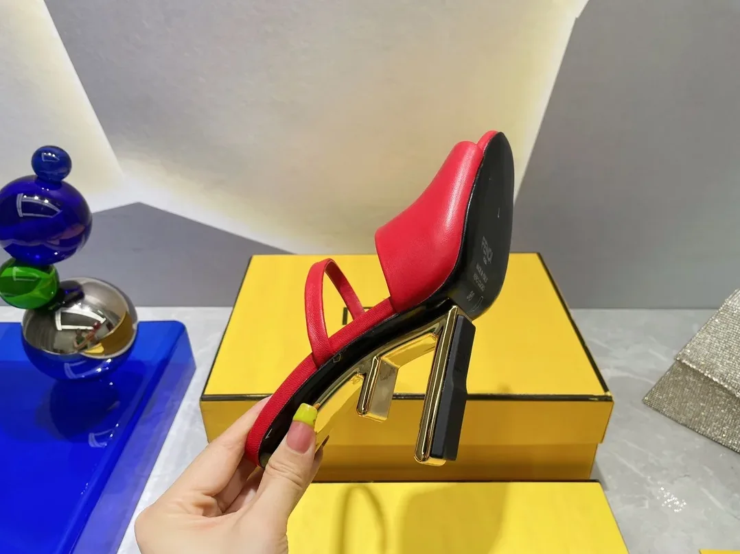 Fendi First Red High in Heeled Sandals Fendi First Red High in Heeled Sandals