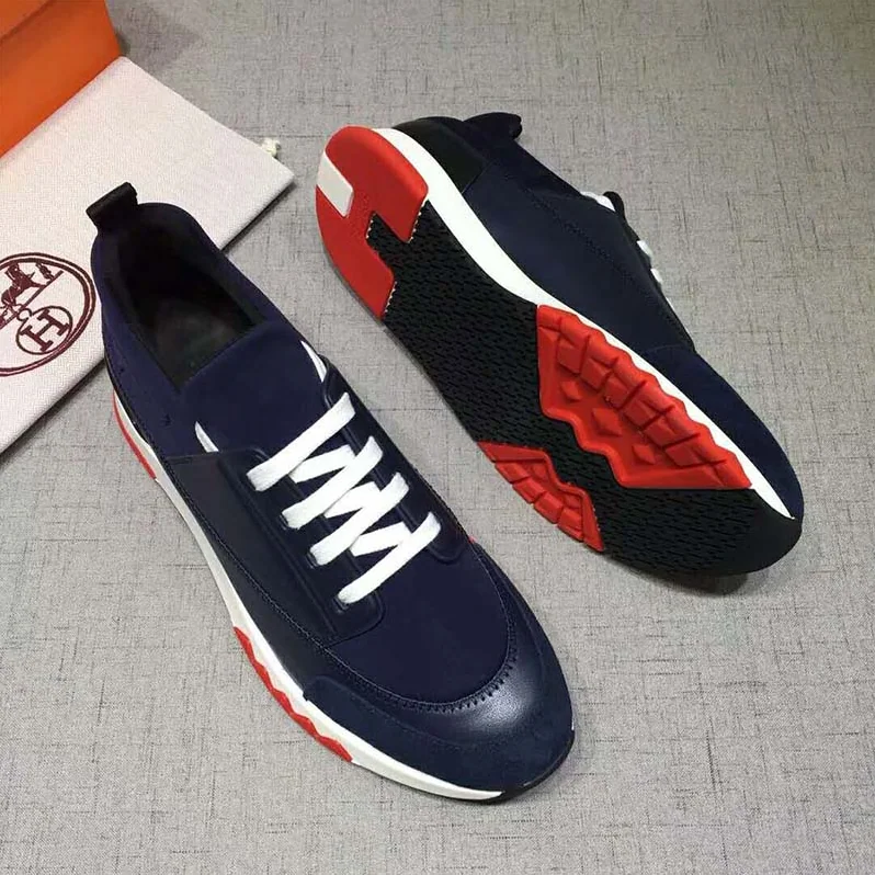 Hermes Shoes Stadium Sneaker for Men in Blue Hermes Shoes Stadium Sneaker for Men in Blue