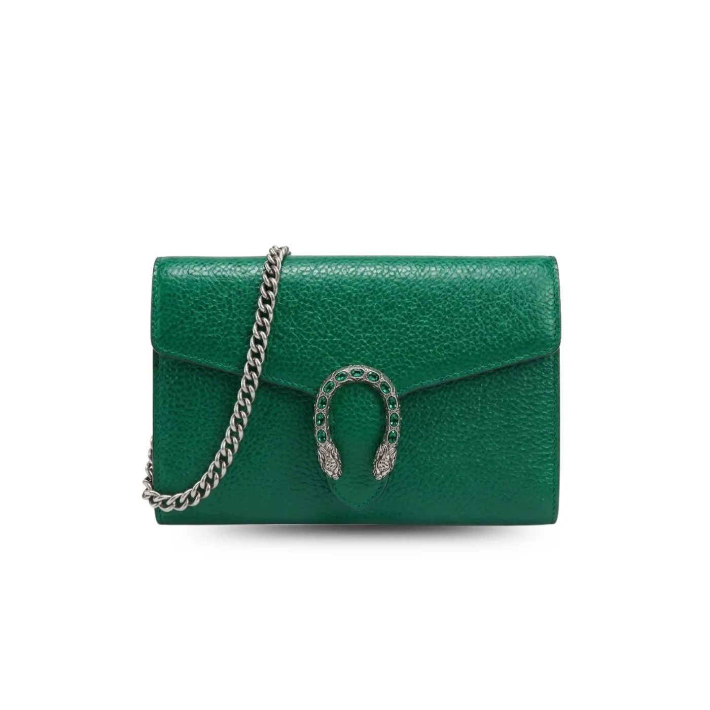 Gucci Dionysus Mini Chain Shoulder Bag / Emerald Green Metal Free Tanned Antique Silver Hardware Gucci Dionysus Mini Chain Shoulder Bag / Emerald Green Metal Free Tanned Antique Silver Hardware