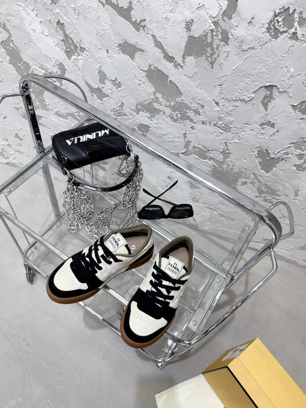 Fendi FD Fendi Match Low Tops Sneakers Black 7E1493AHH2F1FZB