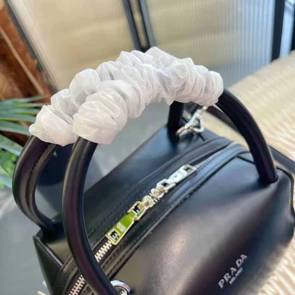 Prada Small Leather Handbag for Women in Black