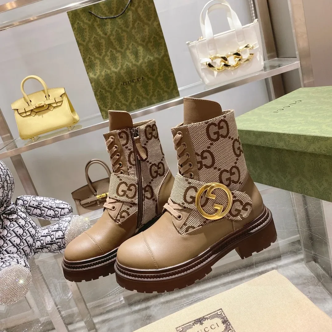 Gucci Blondie Ankle Boots Beige for Women