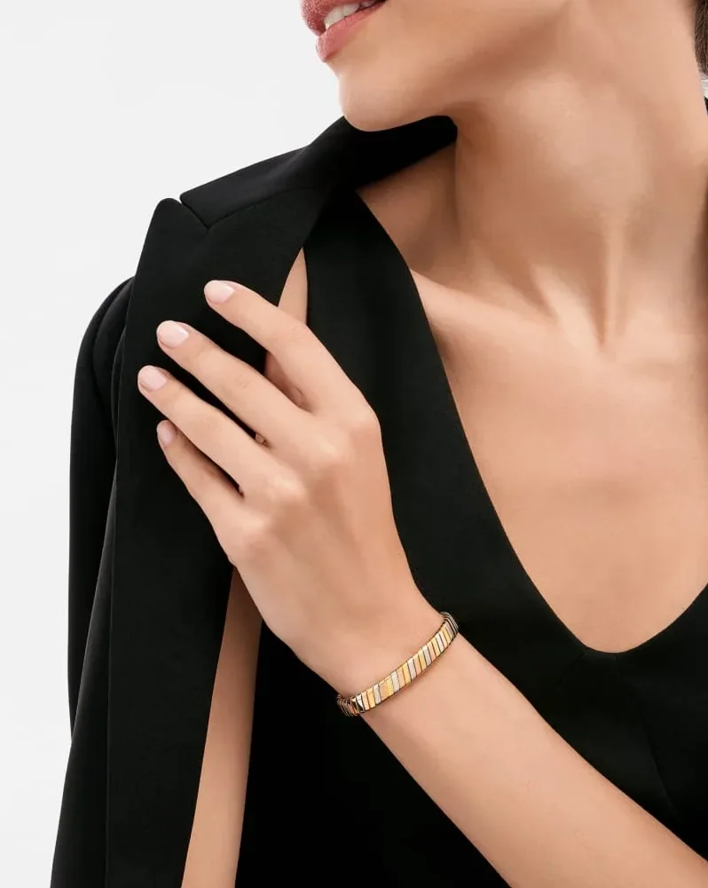 Bvlgari Tubogas Bracelet Yellow in White/Rose Gold