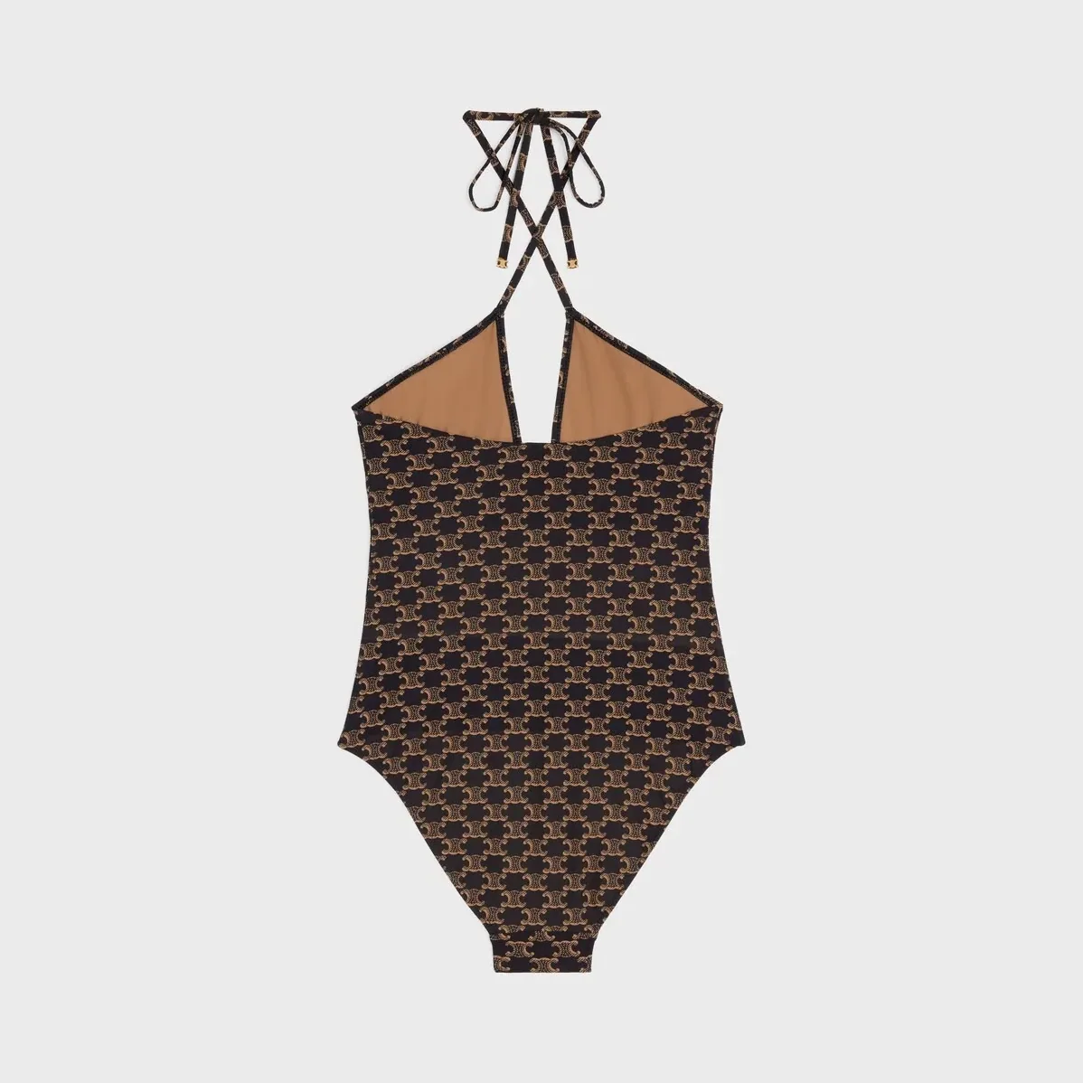 Celine Triomphe Swimsuit In Monogram Brown Celine Triomphe Swimsuit In Monogram Brown