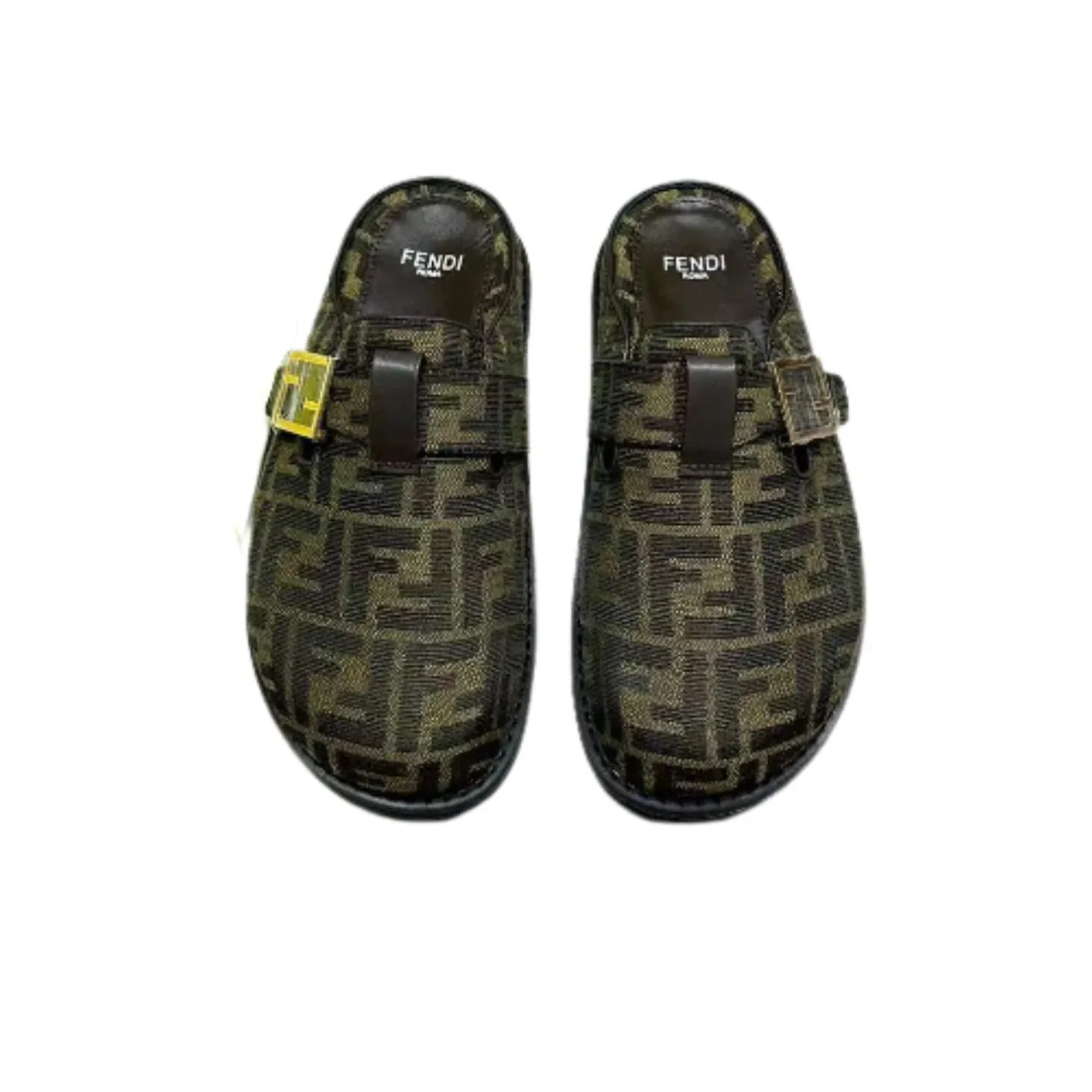 Fendi Feel Mules Brown