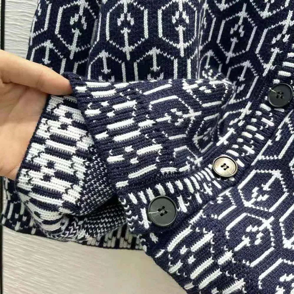 Prada Jacquard Shetland Wool Cardigan for Women Prada Jacquard Shetland Wool Cardigan for Women