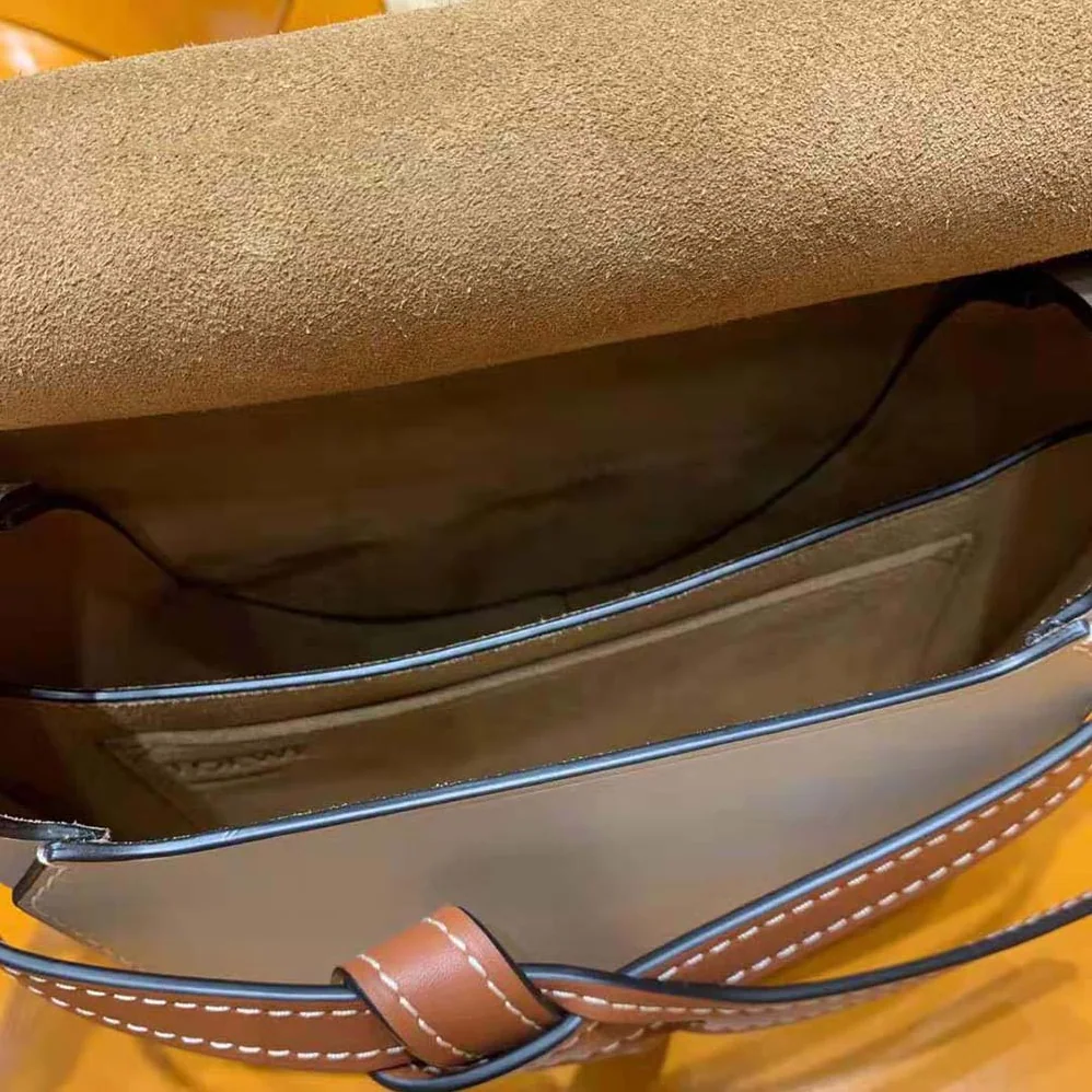 Loewe Small Gate Bag in Soft Calfskin for Women in Brown Loewe Small Gate Bag in Soft Calfskin for Women in Brown