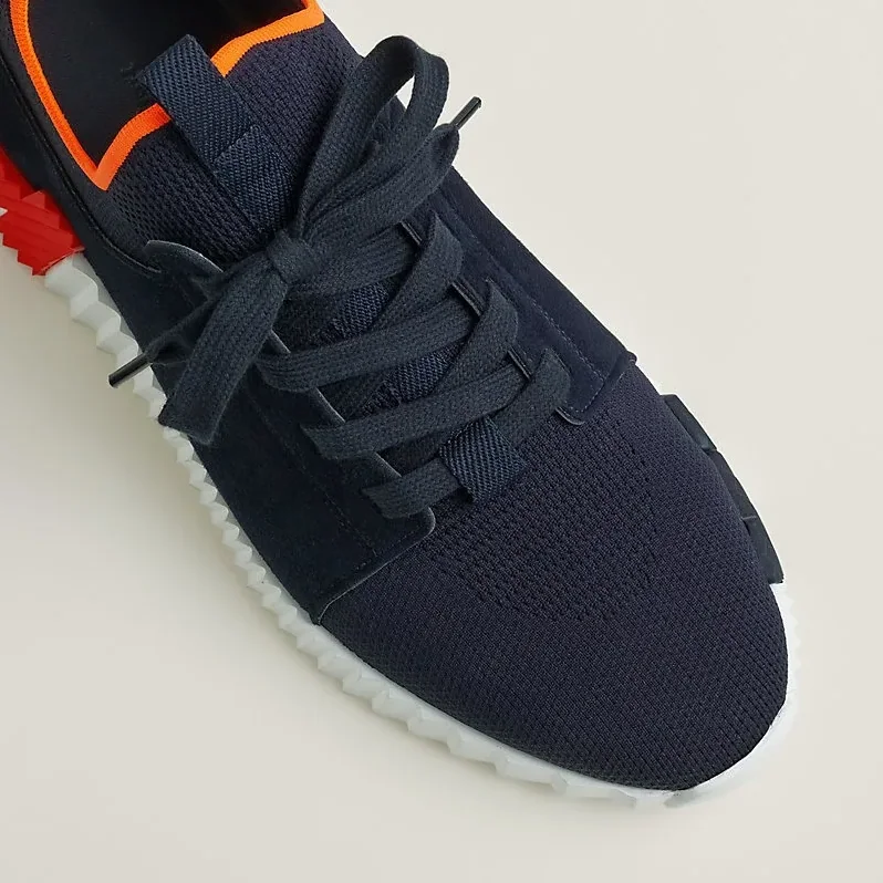 Hermes Depart Slip in On Sneakers Navy Blue Hermes Depart Slip in On Sneakers Navy Blue