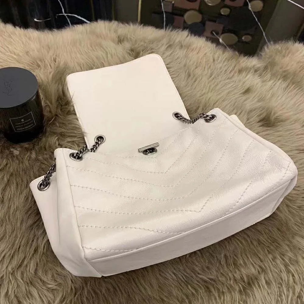 Saint Laurent YSL Nolita Small Bag Vintage Leather for Women in White