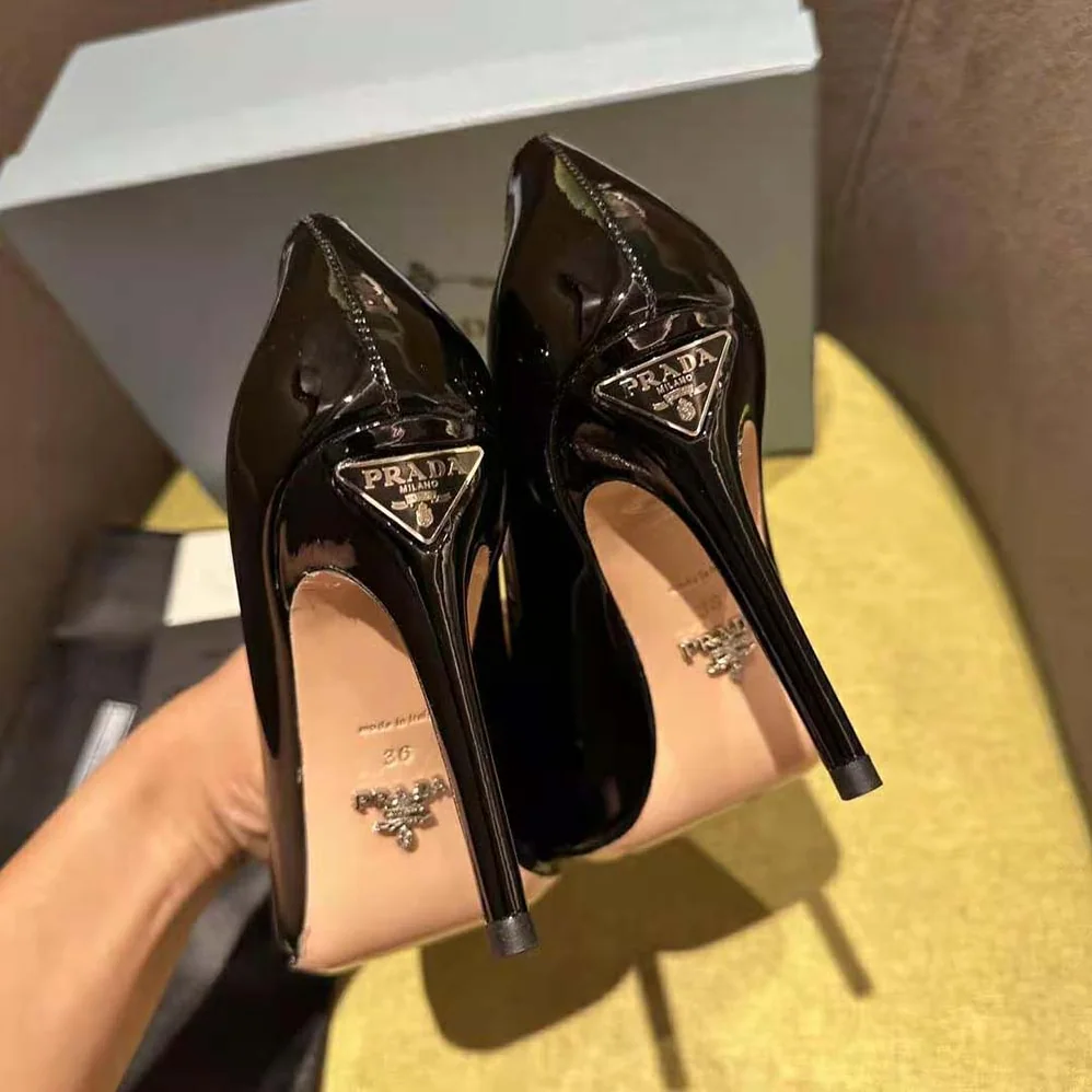 Prada Patent Leather Pumps for Women in Black