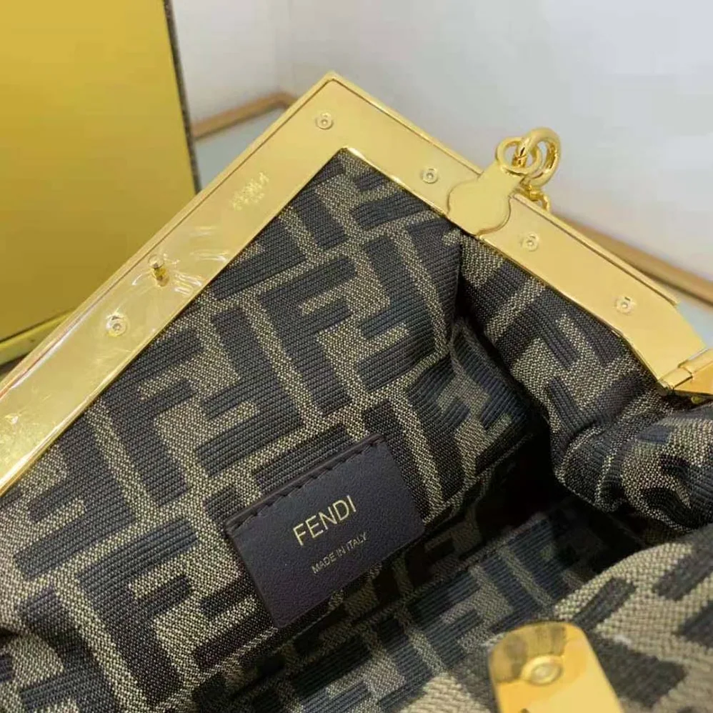 Fendi First Small Yellow Leather Bag for Women Fendi First Small Yellow Leather Bag for Women