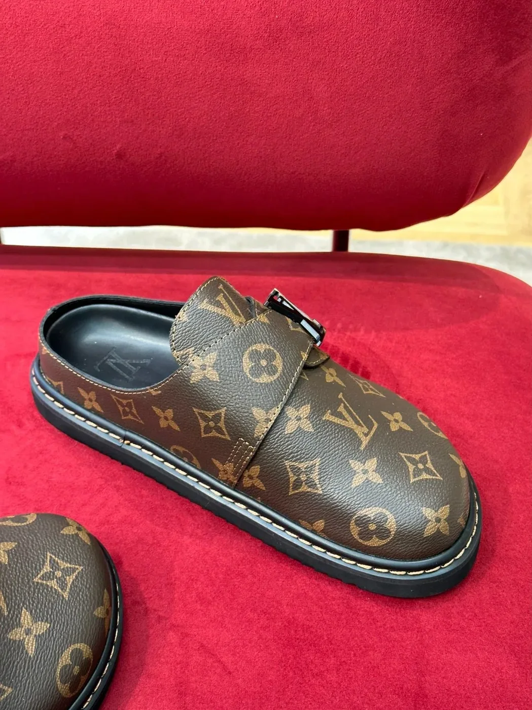 Louis Vuitton LV Easy Mule Monogram Canvas Brown Louis Vuitton LV Easy Mule Monogram Canvas Brown