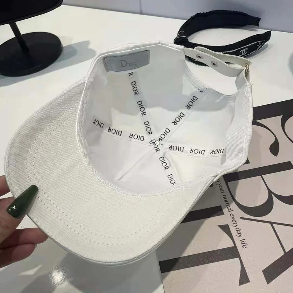 Dior by Erl Baseball Cap White Cotton Canvas for Unisex Dior by Erl Baseball Cap White Cotton Canvas for Unisex