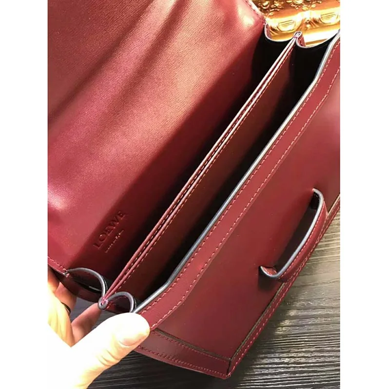 Loewe Barcelona Small Bag in Calfskin Leather for Women in Red Loewe Barcelona Small Bag in Calfskin Leather for Women in Red