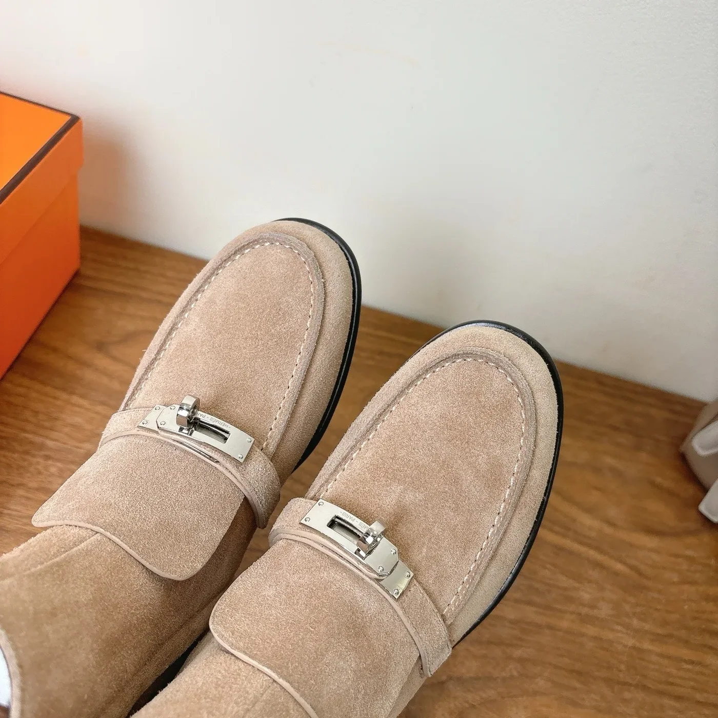 Hermes Kelsy Ankle Boots Beige Camel