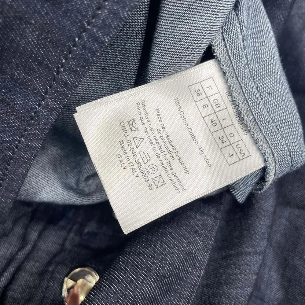 Dior Mid-Length Skirt with Snaps Deep Blue Cotton Denim for Women Dior Mid-Length Skirt with Snaps Deep Blue Cotton Denim for Women