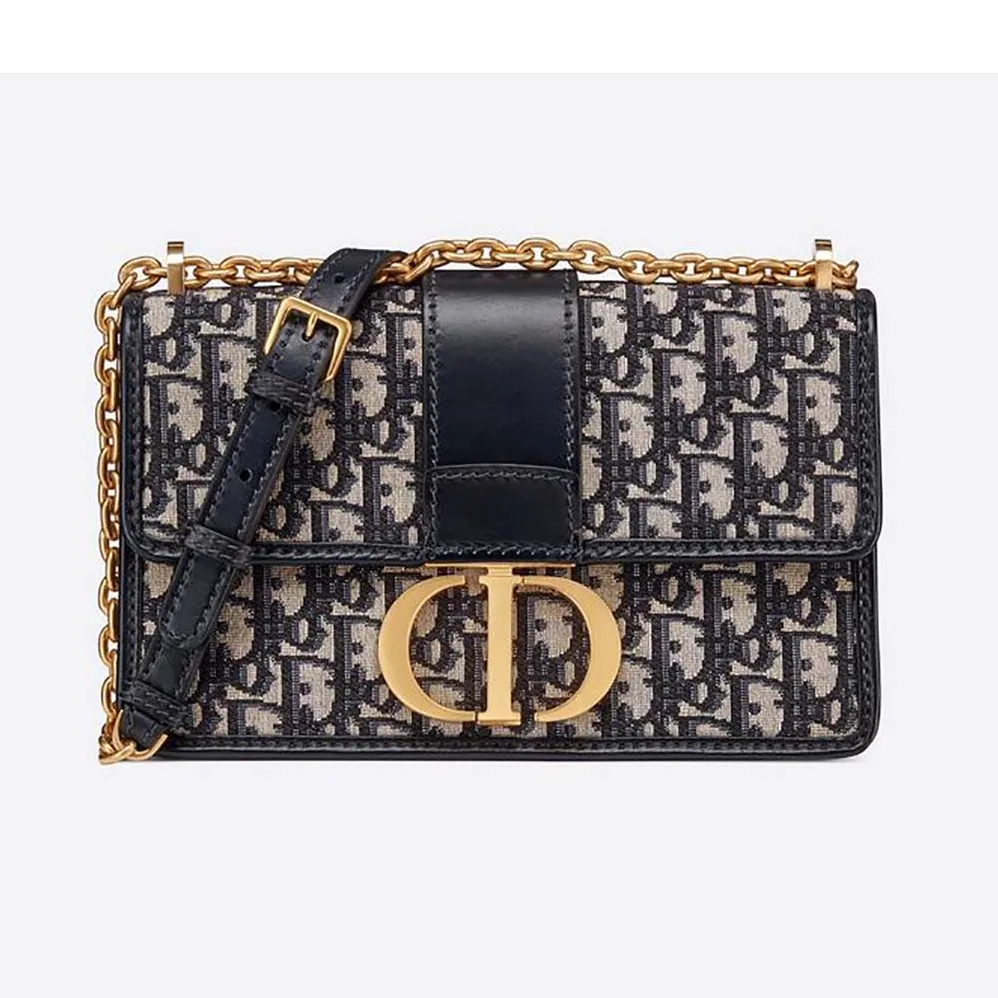 Dior 30 Montaigne Chain Bag Blue Dior Oblique Jacquard for Women Dior 30 Montaigne Chain Bag Blue Dior Oblique Jacquard for Women