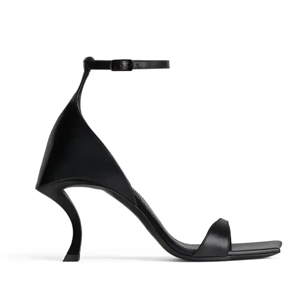 Balenciaga Hourglass 100mm Sandal in Black for Women Balenciaga Hourglass 100mm Sandal in Black for Women