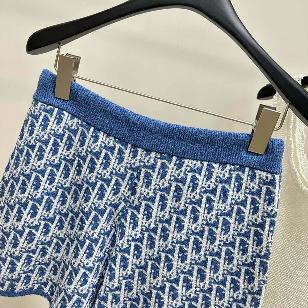 Dior Dioriviera Shorts Blue Spongy Dior Oblique Cotton for Women in Blend Jacquard Dior Dioriviera Shorts Blue Spongy Dior Oblique Cotton for Women in Blend Jacquard