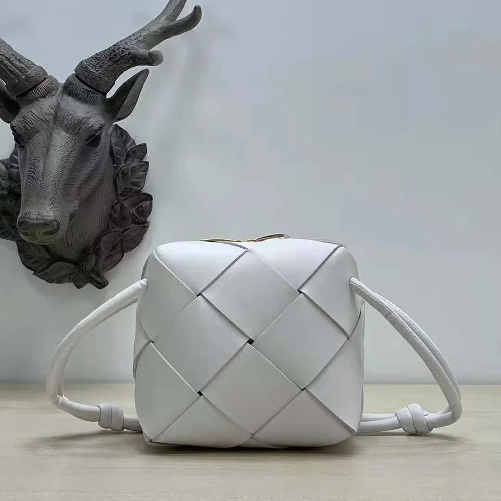 Bottega Veneta Mini Cassette Camera Bag for Women in White
