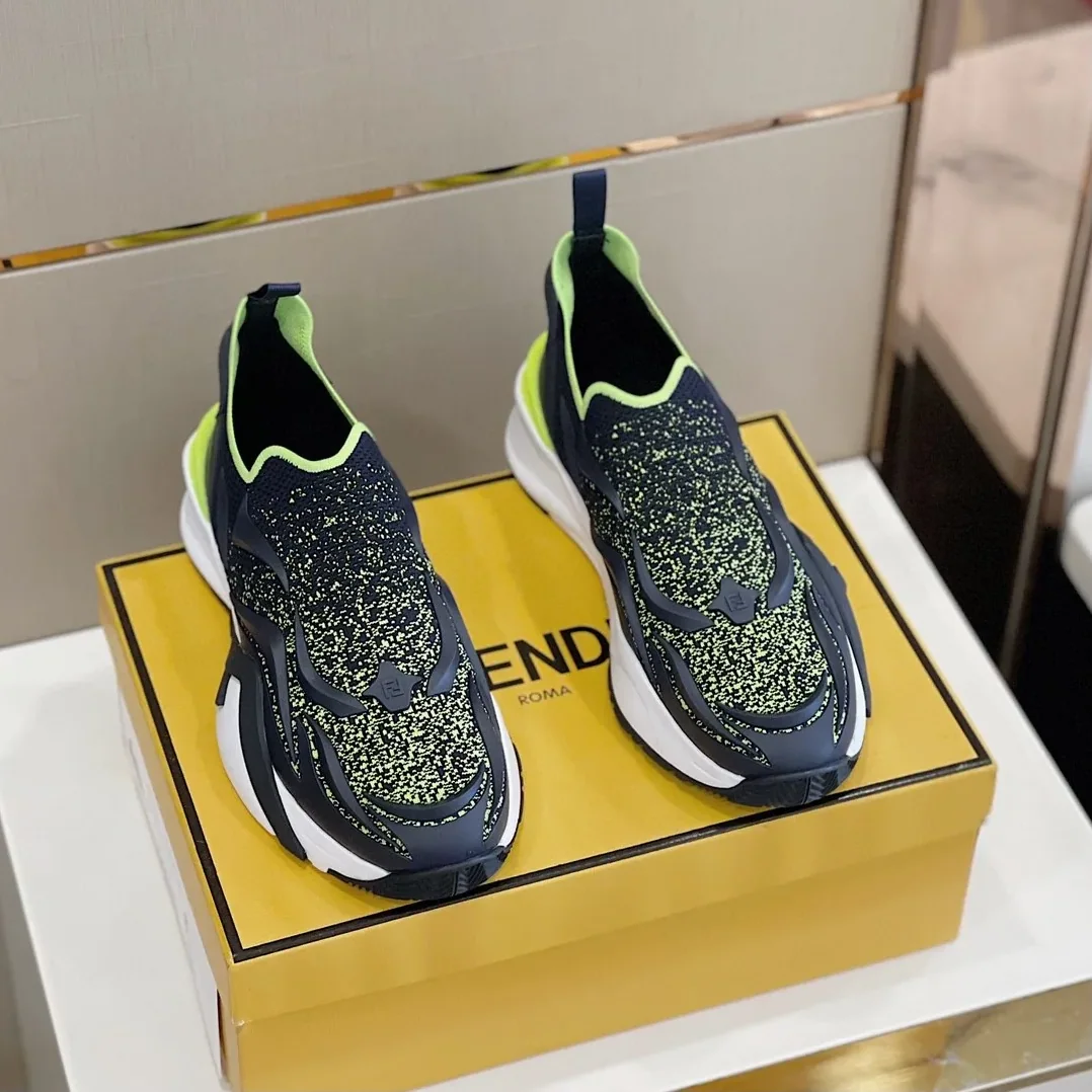 FD Fendi Flow Running Sneakers Blue 7E1504AKX3F1IXP FD Fendi Flow Running Sneakers Blue 7E1504AKX3F1IXP
