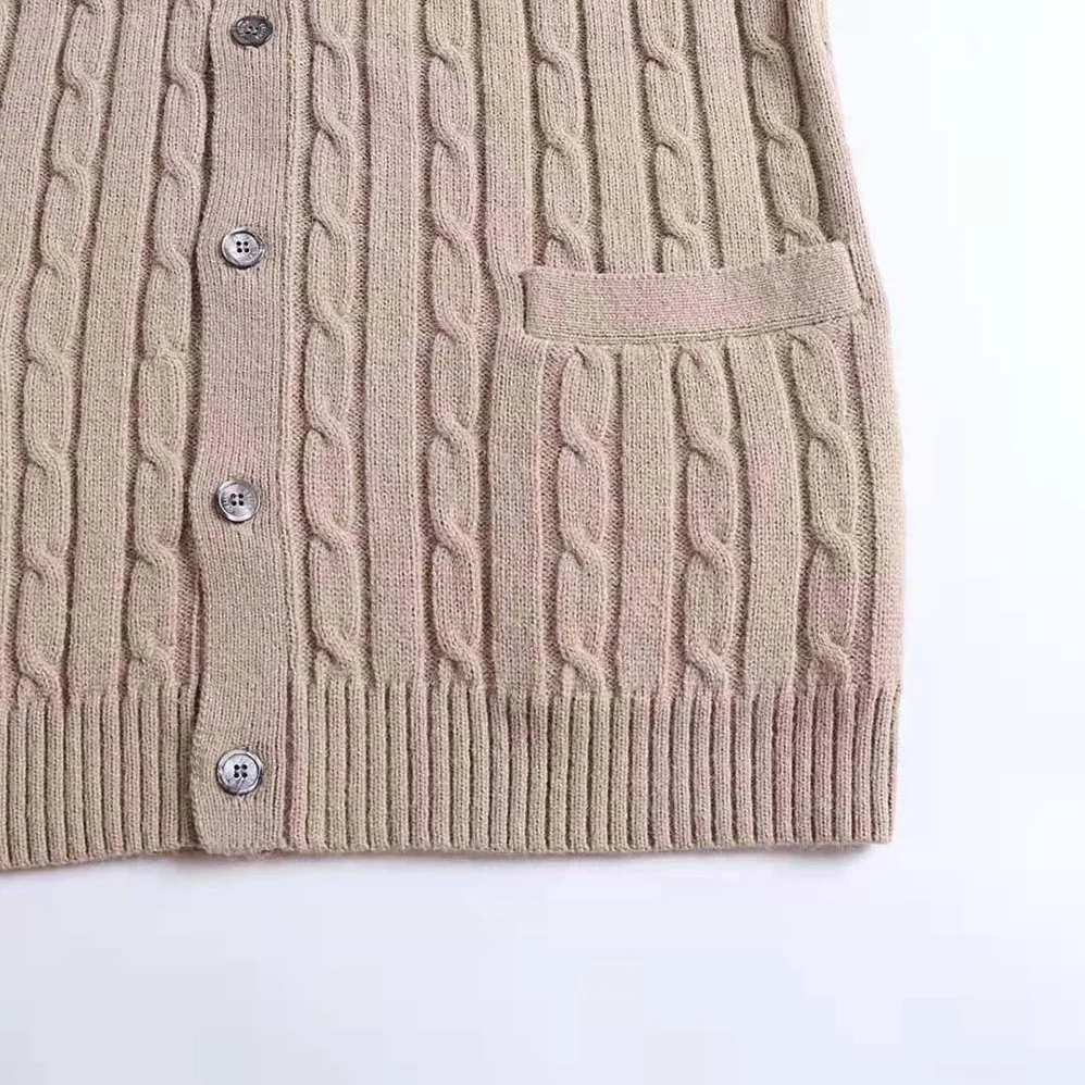 Celine Cable-knit Triomphe Cardigan in Cashmere for Women