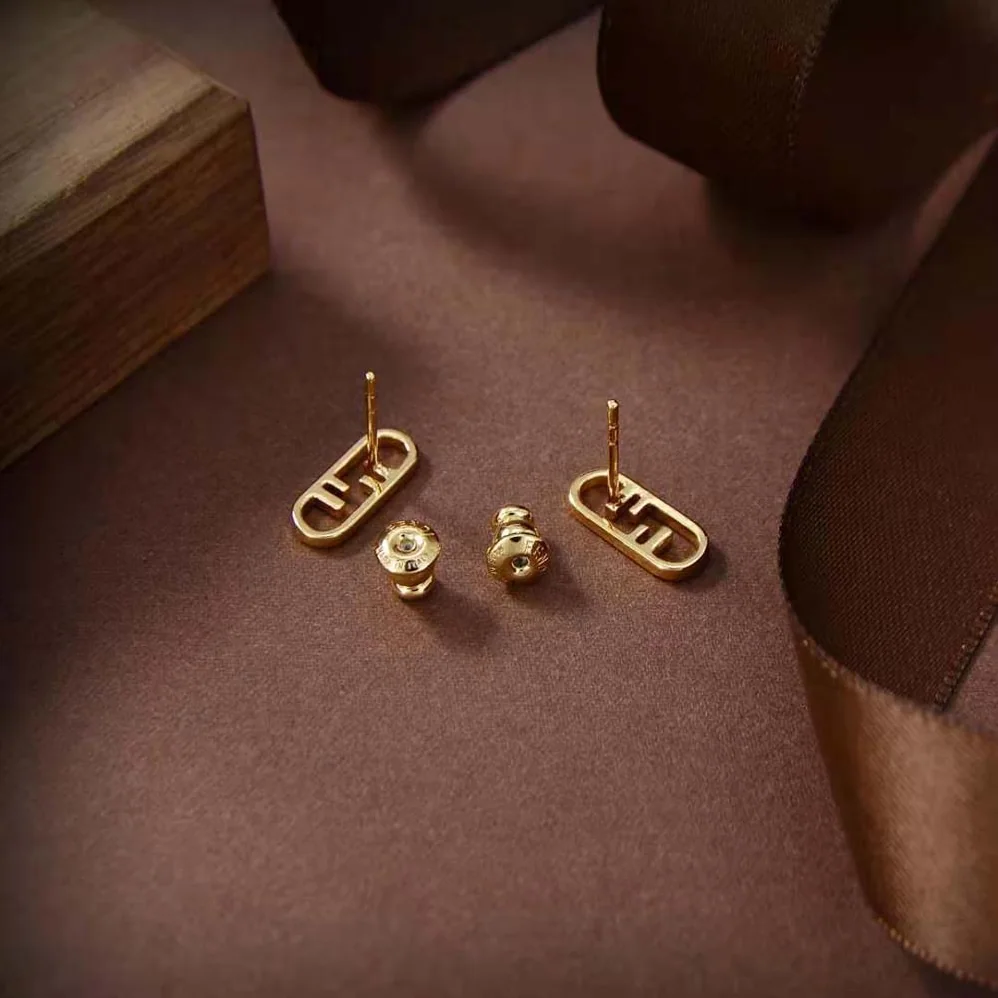 Fendi O'lock Earrings Gold for Women in Colored Earrings