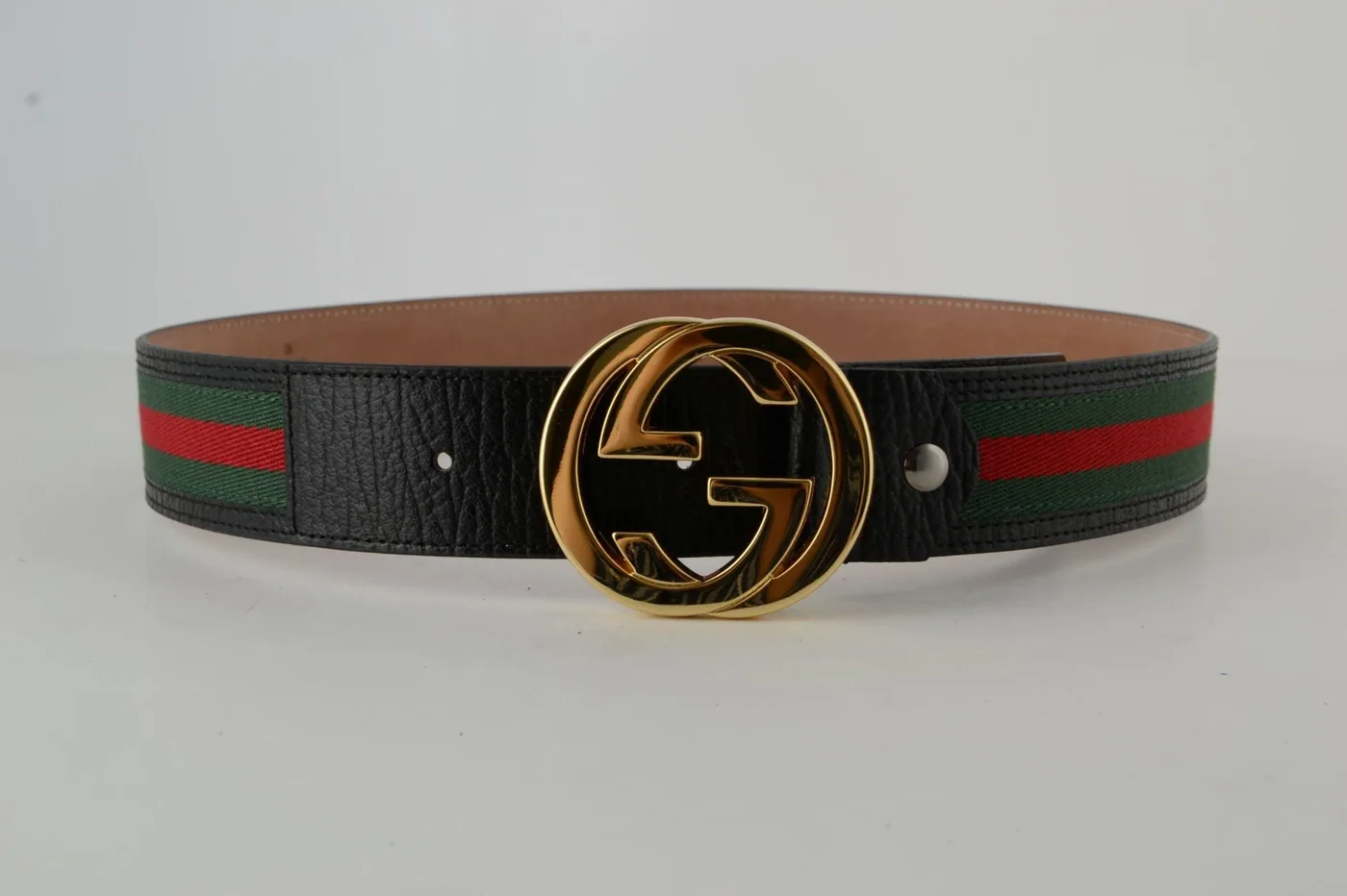 GG Red & Green Stripe Gold Buckle