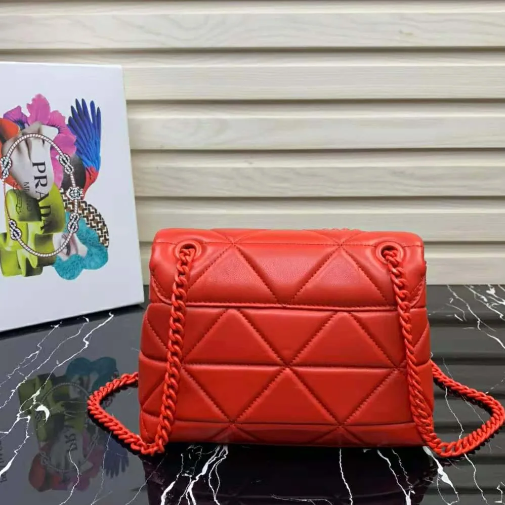 Prada Small Nappa Leather Prada Spectrum Bag for Women in Red