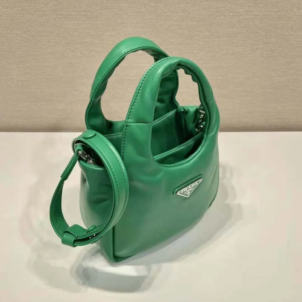 Prada Small Padded Prada Soft Nappa-Leather Bag for Women in Green