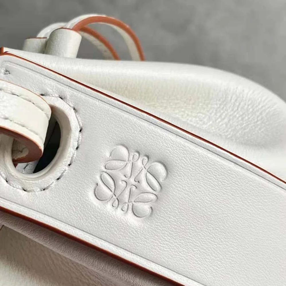 Loewe Nano Balloon Bag in Nappa and Calfskin for Women in White Loewe Nano Balloon Bag in Nappa and Calfskin for Women in White