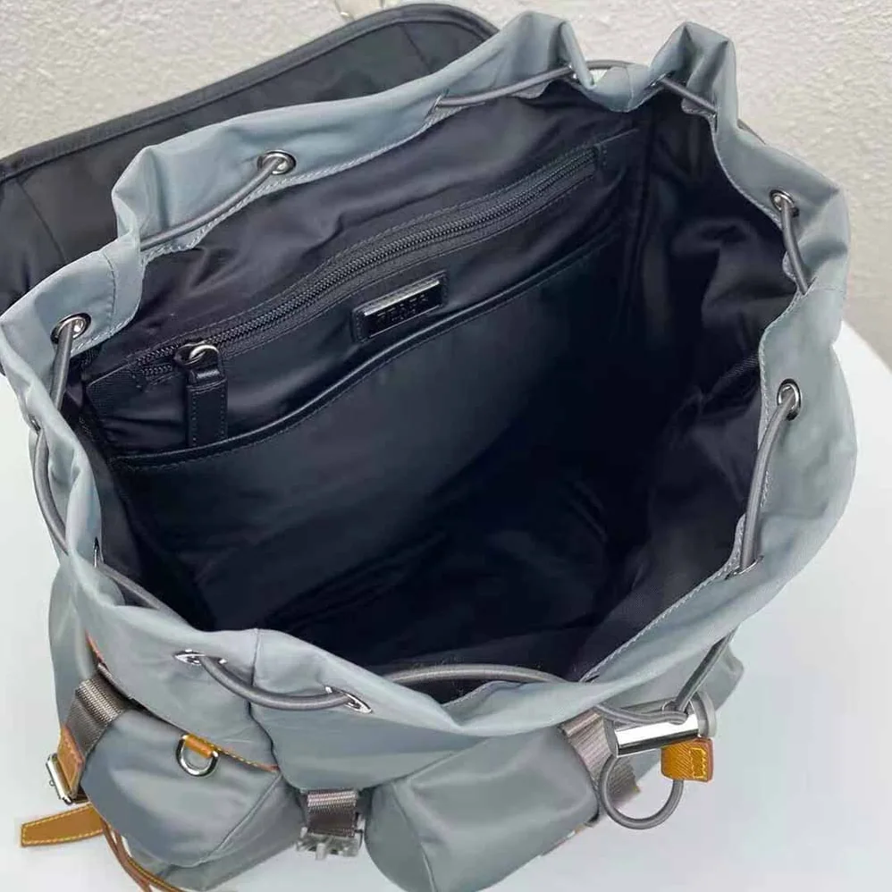 Prada Technical Fabric Nylon Backpack for Men in Silver Prada Technical Fabric Nylon Backpack for Men in Silver