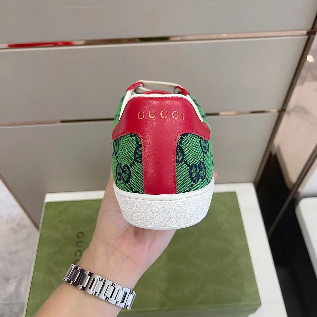 Gucci x Adidas GG Sneakers Green Red for Men Gucci x Adidas GG Sneakers Green Red for Men
