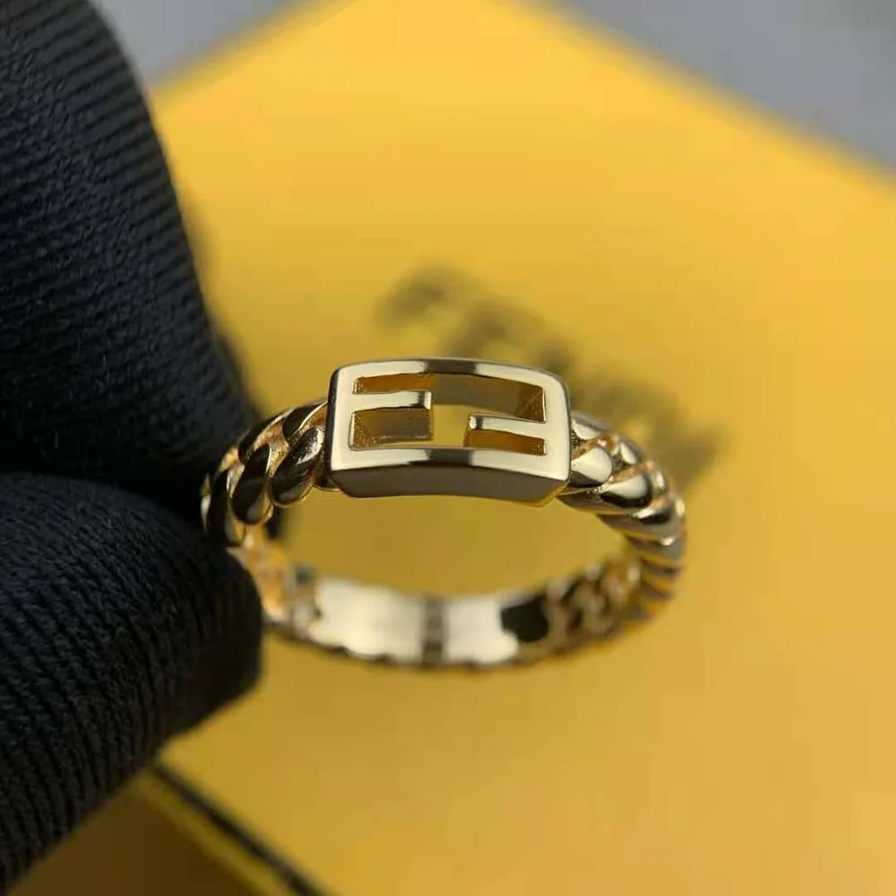 Fendi Baguette Ring-Colored Ring for Women in Gold