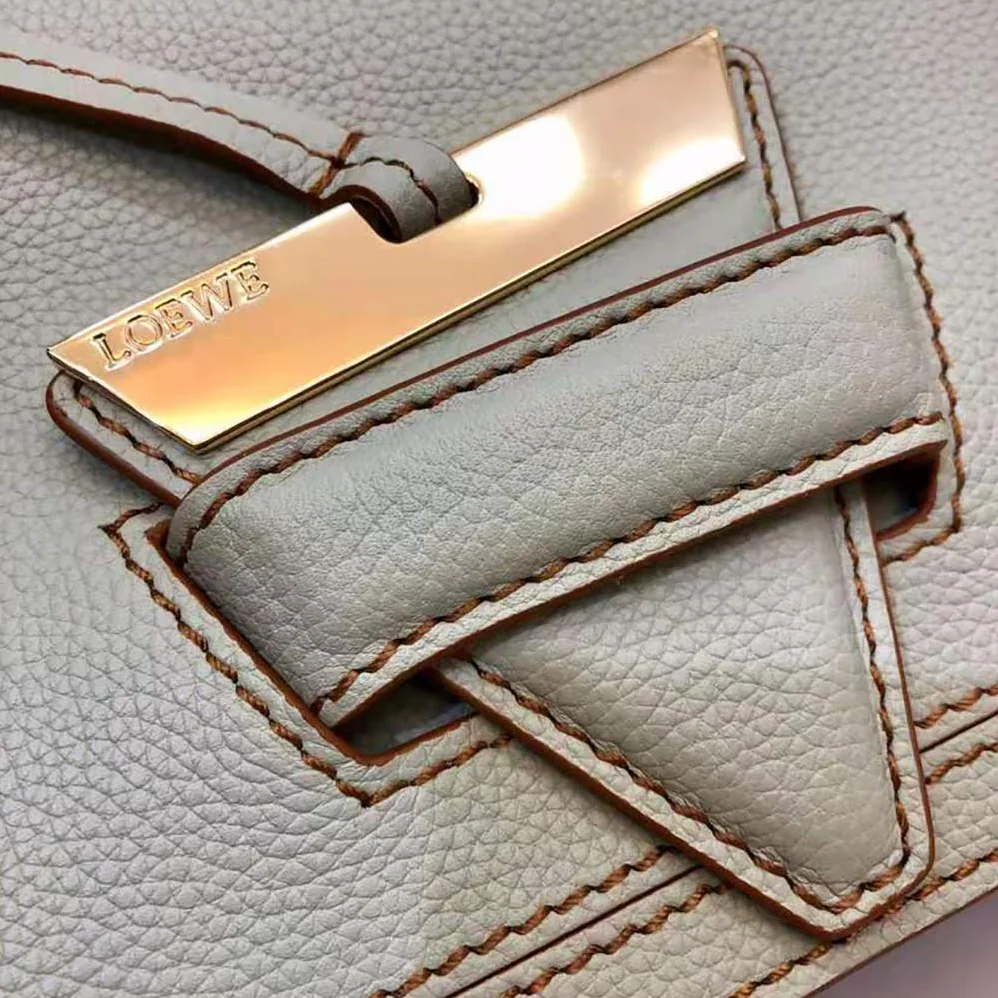 Loewe Mini Barcelona Bag in Soft Grained Calfskin for Women in Lime