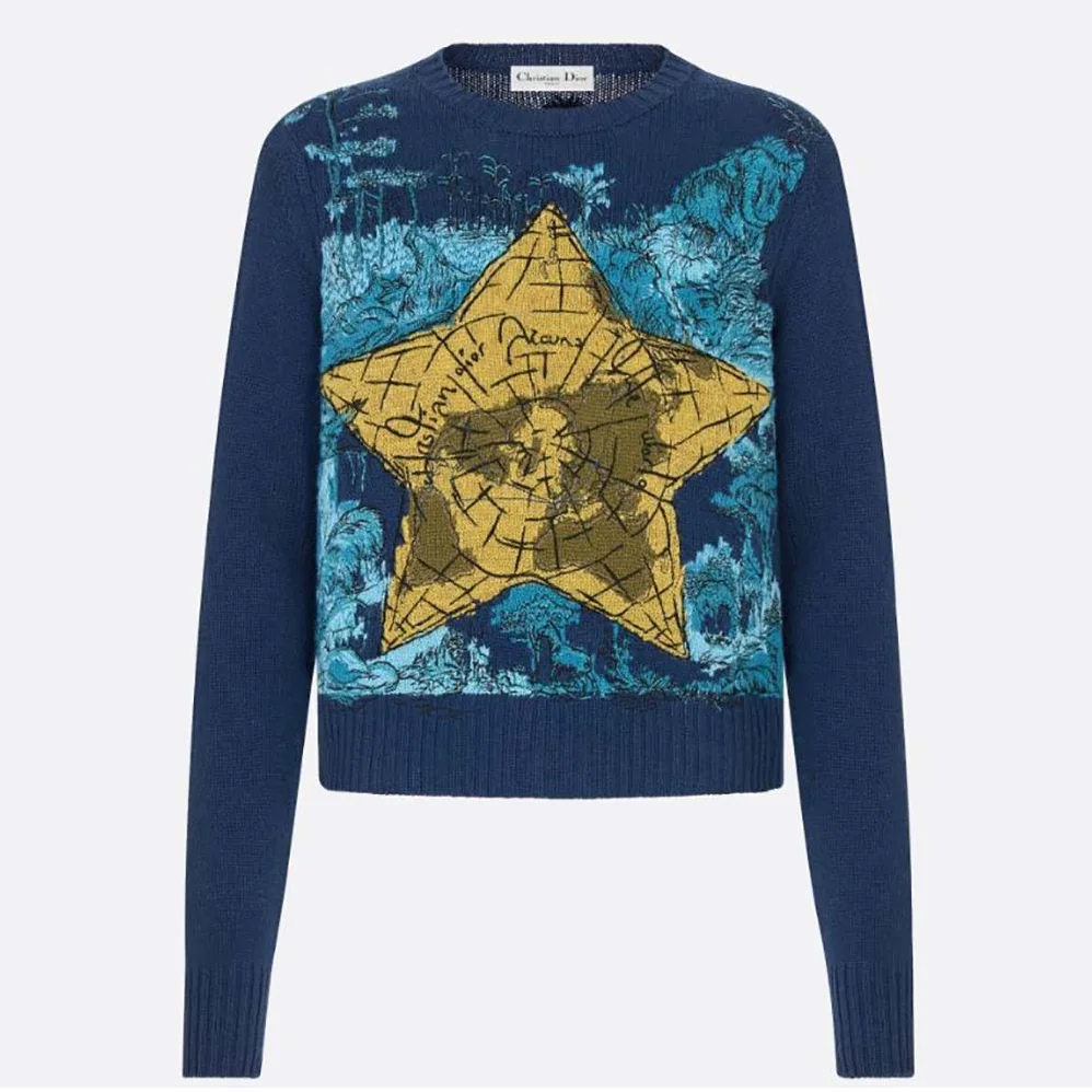 Dior Sweater Blue Dior Around The World Cashmere for Women