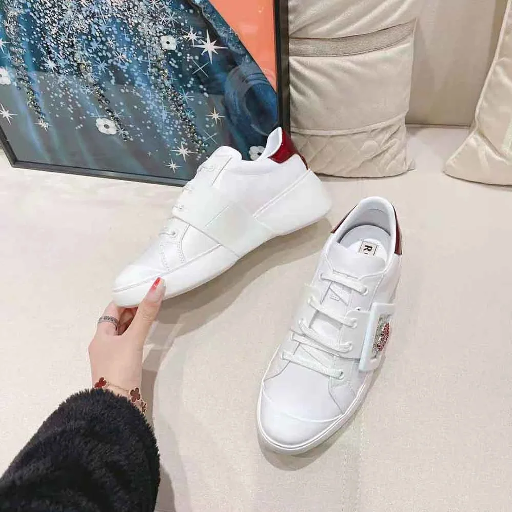 Roger Vivier Viv Skate Love Buckle Sneakers in Patent Leather for Women Roger Vivier Viv Skate Love Buckle Sneakers in Patent Leather for Women