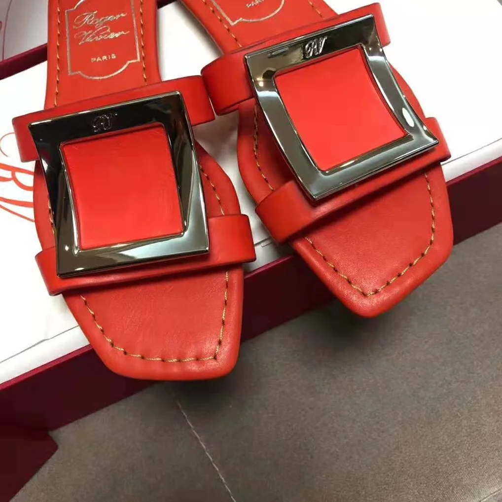 Roger Vivier Bikiviv' Mules Flat Sandals for Women in Orange