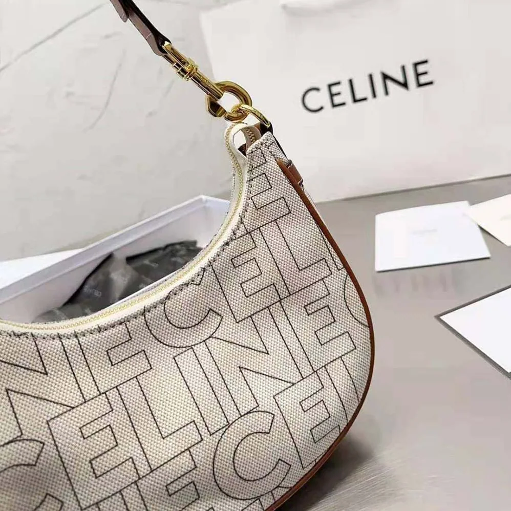 Celine Medium Ava Strap Bag in Textile with Celine All for Women in Over Print Celine Medium Ava Strap Bag in Textile with Celine All for Women in Over Print
