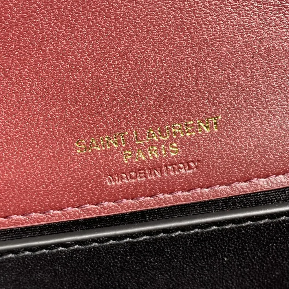 Saint Laurent YSL Loulou Mini in Lambskin for Women in Bordeaux Saint Laurent YSL Loulou Mini in Lambskin for Women in Bordeaux