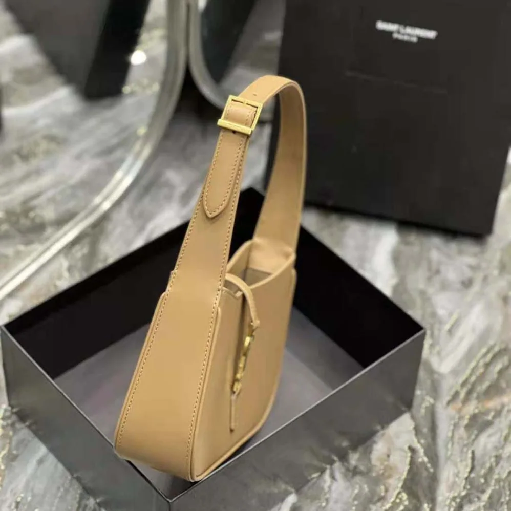 Saint Laurent YSL Le 5 A 7 Hobo Bag in Vegetable-Tanned Leather for Women in Sandy