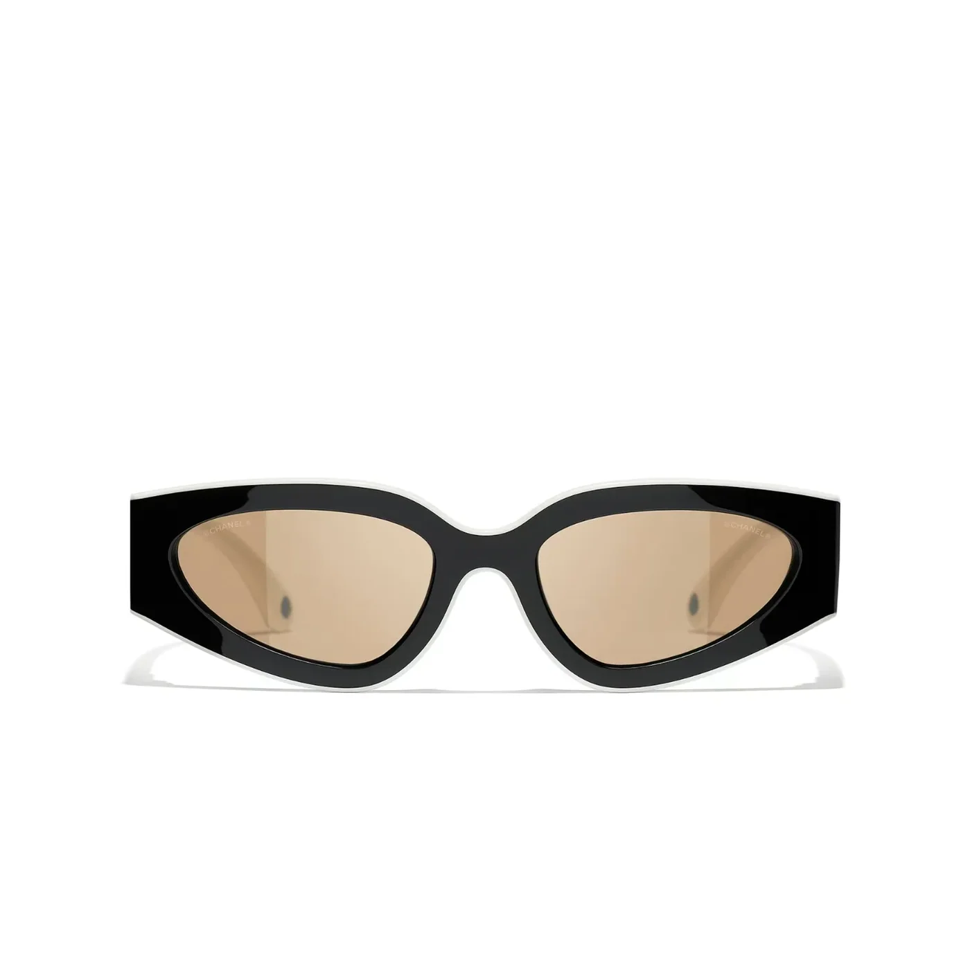 Chanel Rectangular Sporty Sunglasses Black & White