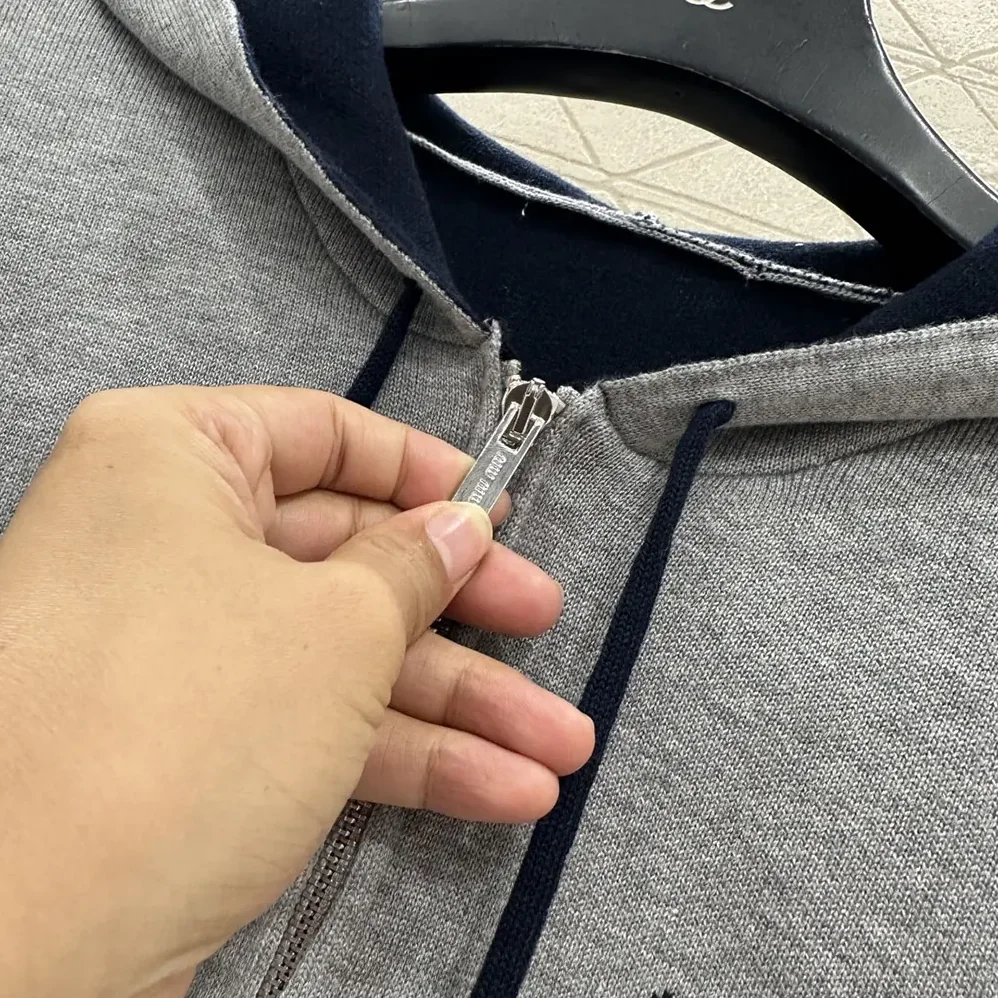 Miu Miu Cashmere Cardigan Hoodie for Women Miu Miu Cashmere Cardigan Hoodie for Women