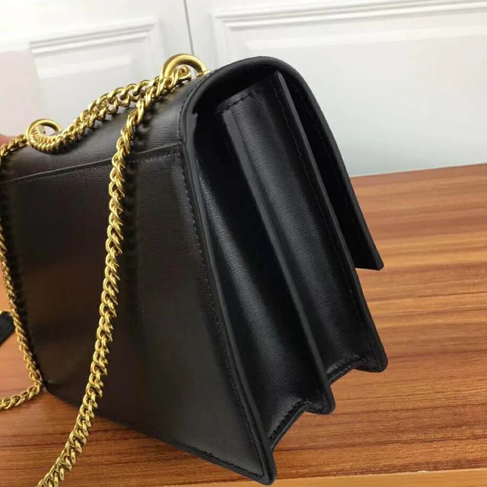 Saint Laurent YSL Sunset Medium in Smooth Leather for Women in Black Saint Laurent YSL Sunset Medium in Smooth Leather for Women in Black