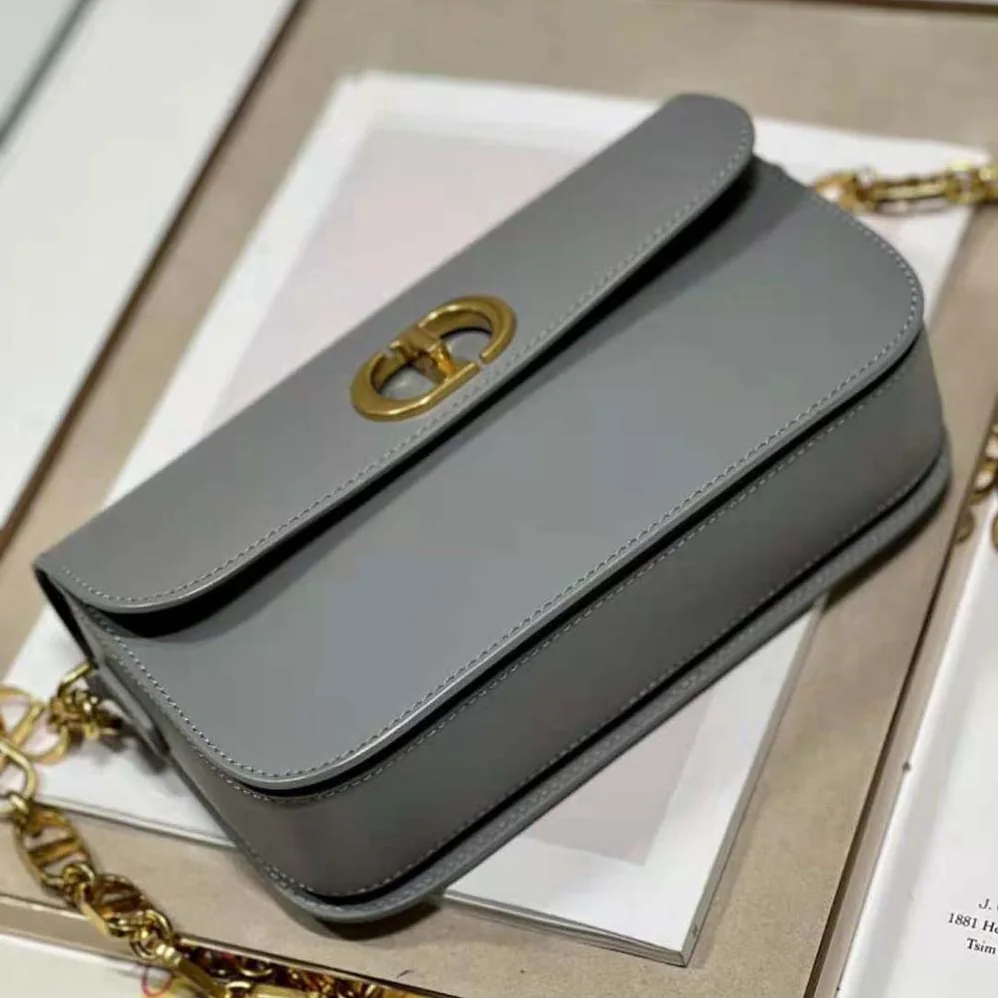 Dior 30 Montaigne Avenue Bag Ethereal Gray Box Calfskin for Women Dior 30 Montaigne Avenue Bag Ethereal Gray Box Calfskin for Women