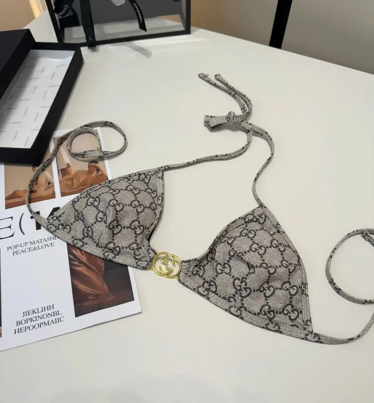 Gucci GG Bikini Beige in Ebony