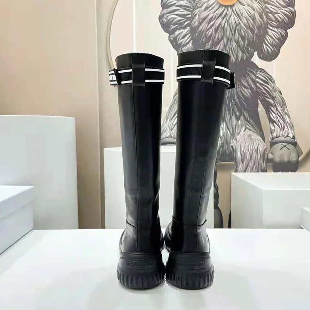 Dior D for Women in Racer Boot Black Calfskin