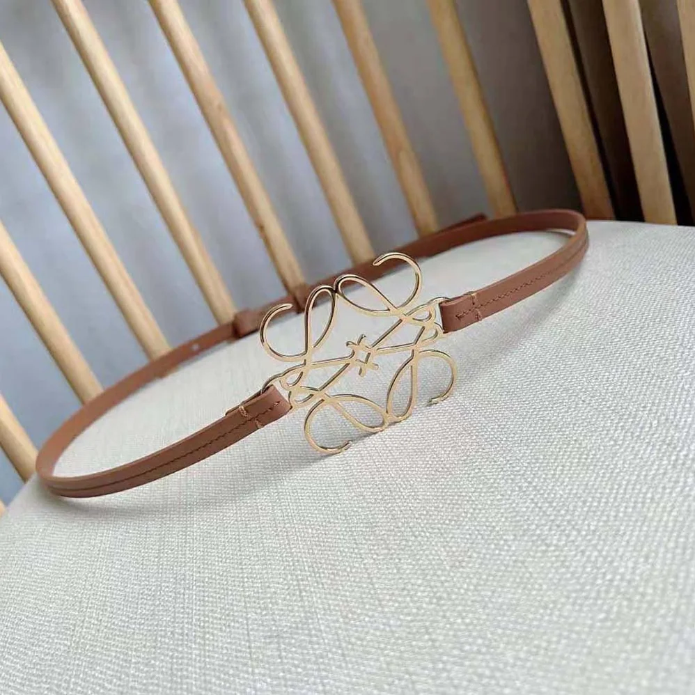 Loewe Anagram Belt in Classic Calfskin for Women in Tan Loewe Anagram Belt in Classic Calfskin for Women in Tan