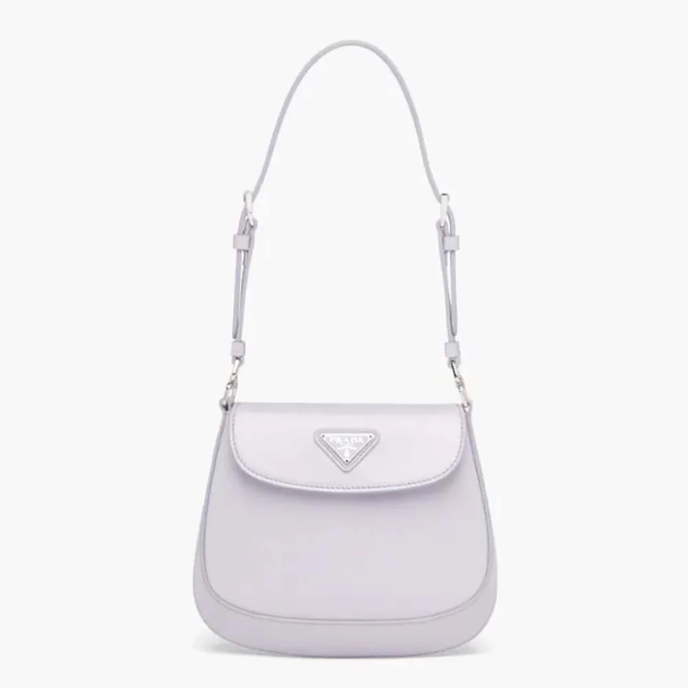 Prada Cleo Brushed Leather Mini Bag for Women in Purple Prada Cleo Brushed Leather Mini Bag for Women in Purple