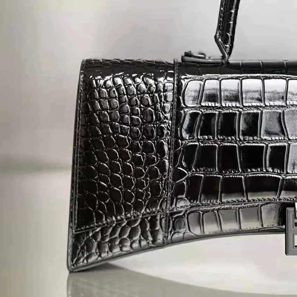 Balenciaga Hourglass Stretched Top Handle Bag in Black for Women
